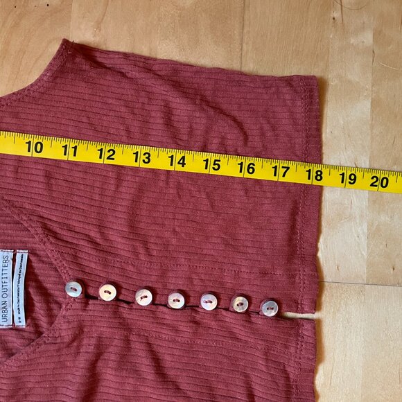 Urban Outfitters Tank Top Rust M Button-up - Picture 6 of 7